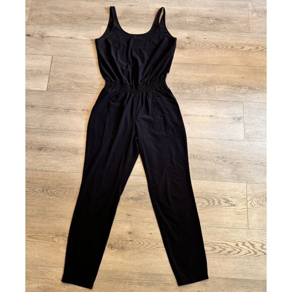 Athleta Pants - Athleta Roaming Romper Women's 4 Black Ankle Sleeveless Jumpsuit Athletic UPF 50